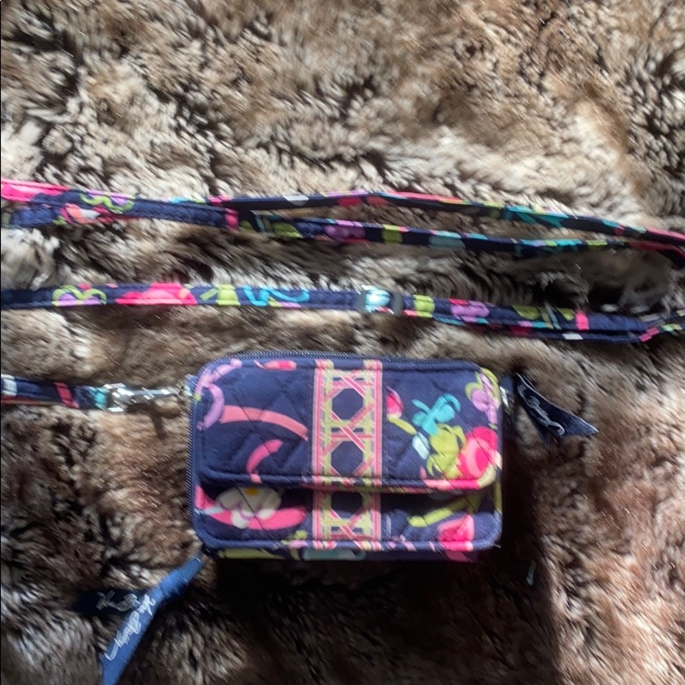 Vera Bradley wallet wristlet / crossbody Navy pink